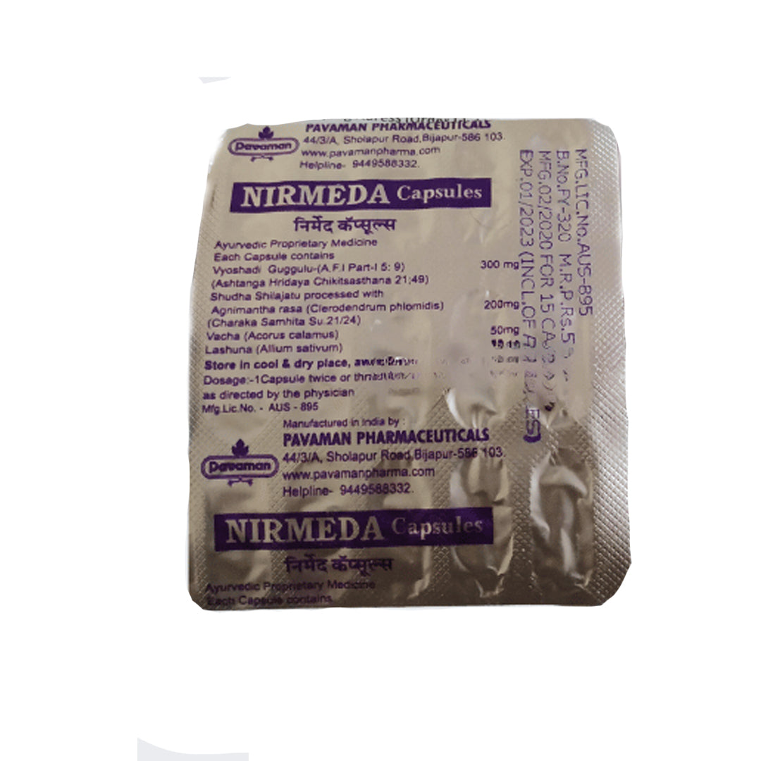 Nirmeda Capsule (15Caps) – Pavaman