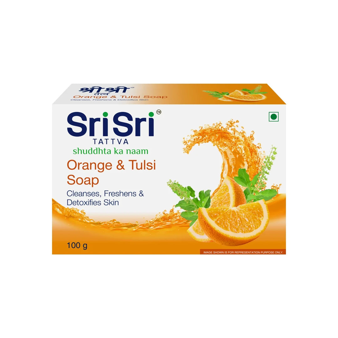 Orange & Tulsi Soap (100Gm) – Sri Sri Tattva