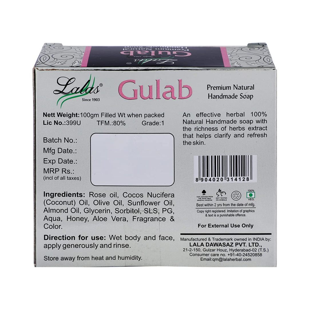 Gulab Soap (100Gm) – Lala Dawasaz