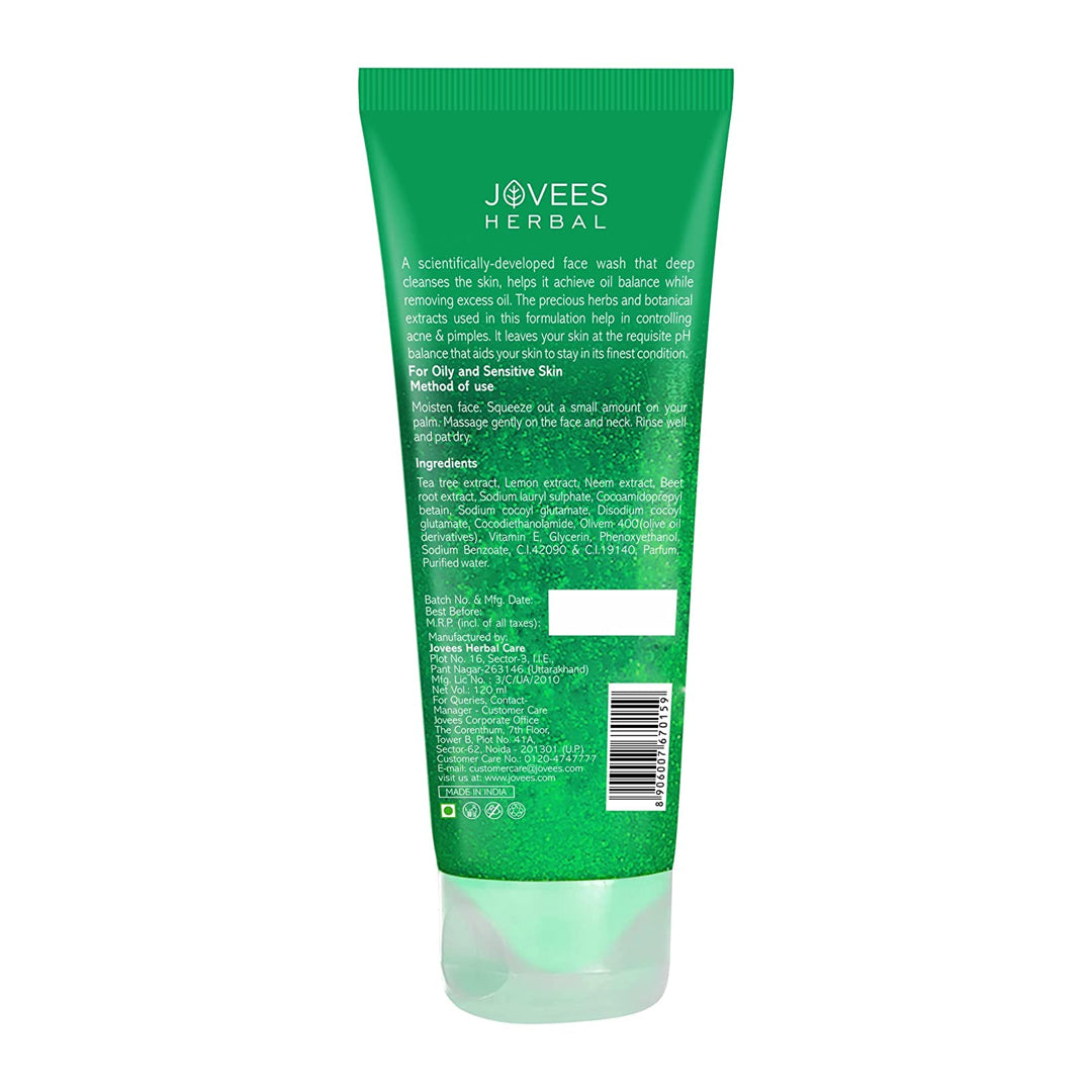 Tea Tree Face Wash (120ml) – Jovees
