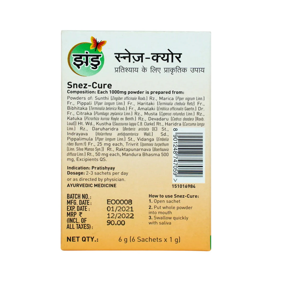 Snez-Cure Powder (1 Nos) – Zandu Pharma