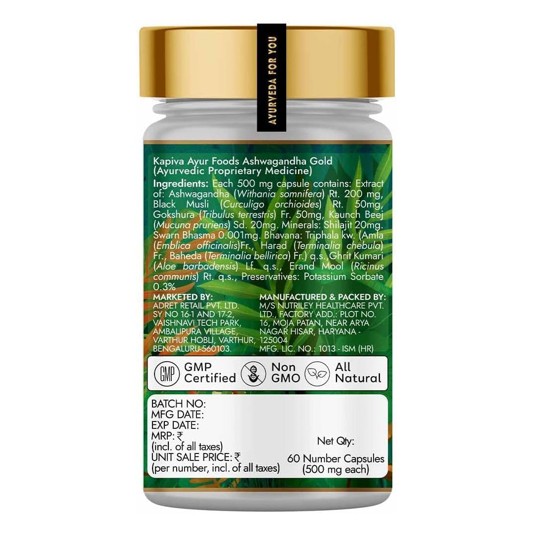 Ashwagandha Gold Capsules (30Caps) – Kapiva