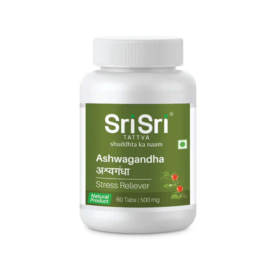 Sri Sri Tattva Ashwagandhadi Stress Reliever (60 Tabs) – 500mg