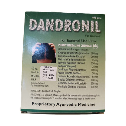 Dandronil Powder (100Gm) – Kumar Ayurvedashrama