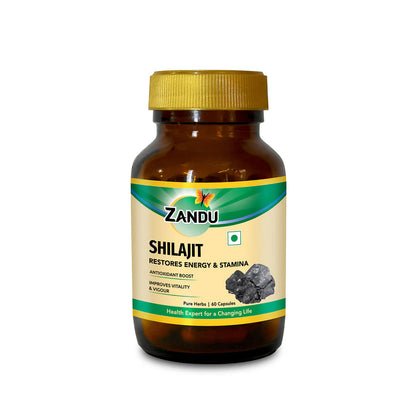 Shuddha Shilajit Capsules (30Caps) – Zandu