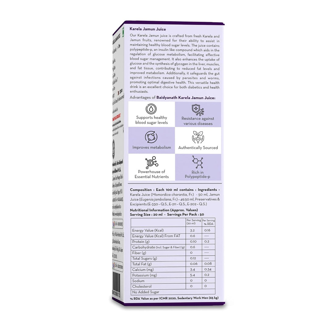 Karela Jamun Juice (1Ltr) – Baidyanath