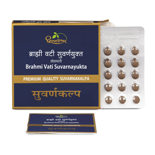 Brahmi Vati Suvarnayukta 30's (Premium Quality) - Dhootapapeshwar