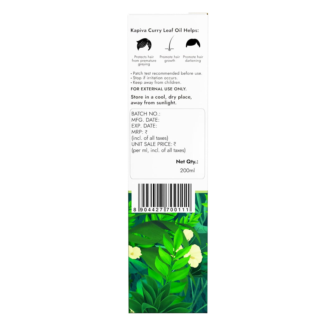 Hair Rituals Curry Leaf Grey Control Hair Oil (200ml) – Kapiva
