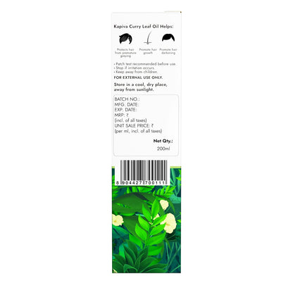 Hair Rituals Curry Leaf Grey Control Hair Oil (200ml) – Kapiva